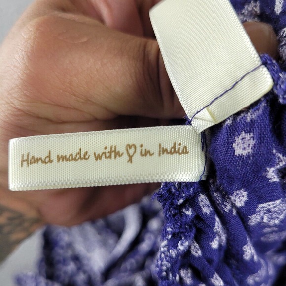 Japna Blue and White Patterned Wide-Leg Pants - Picture 11 of 12